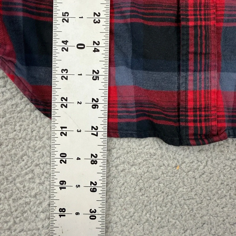Banana Republic Luxe Flannel Grant Fit Mens Plaid Button‎ Up Shirt